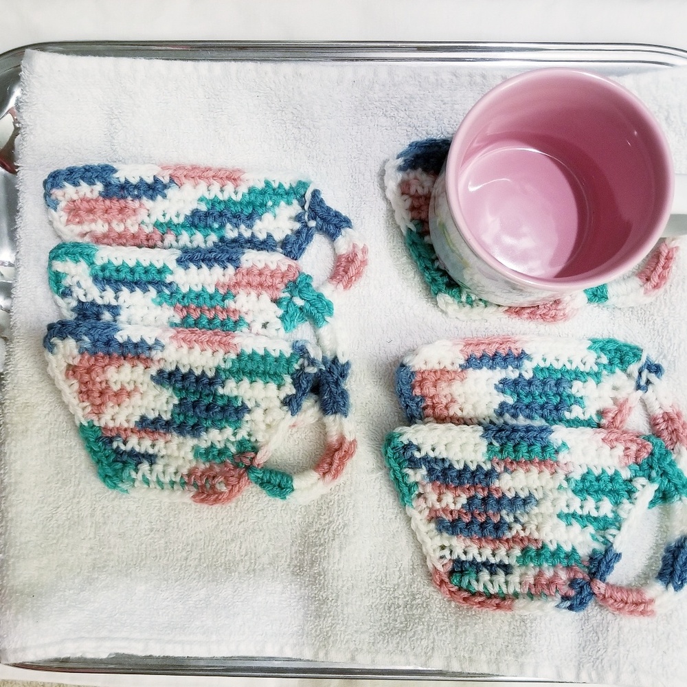 Multi-colored Tea Cup Coasters